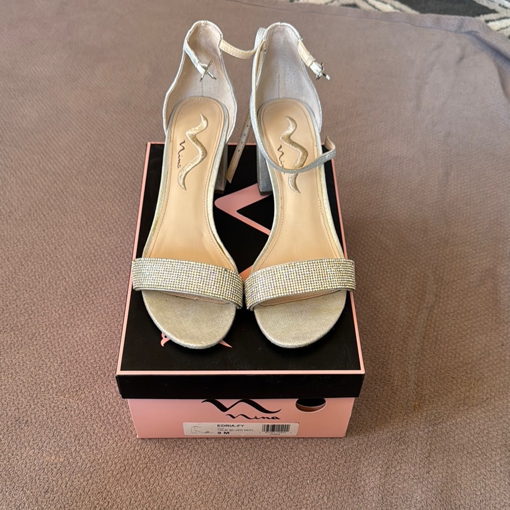 Elegant Silver High Heels